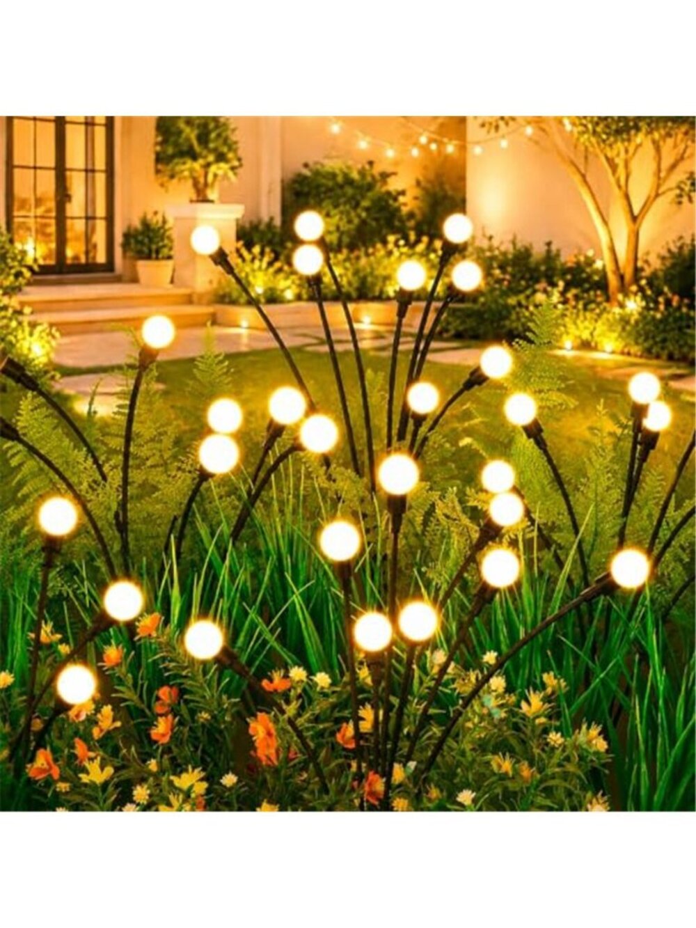 Solar Lights Outdoor(4 Pack,32 LEDs), Solar Garden Lights, Outdoor Decorations